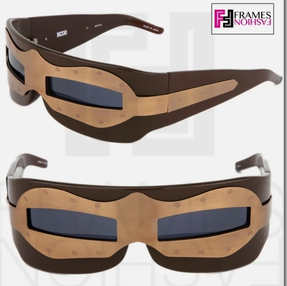 Linda Farrow Suit of Armor Wrap Around Sunglasses - Picture 1 of 8